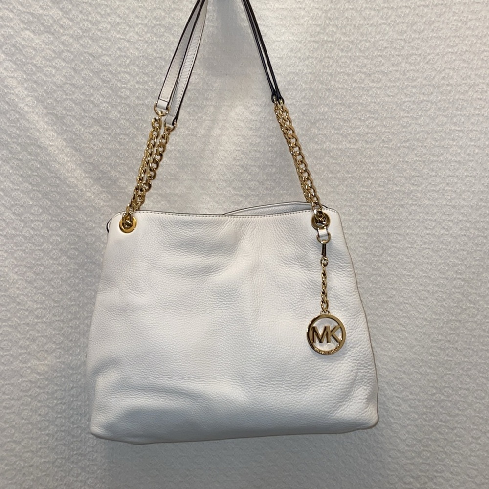 Michael Kors Large Optic White Shoulder Tote - Picture 9 of 11